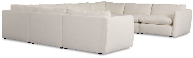 Serena White Fabric 8-piece Modular Sectional