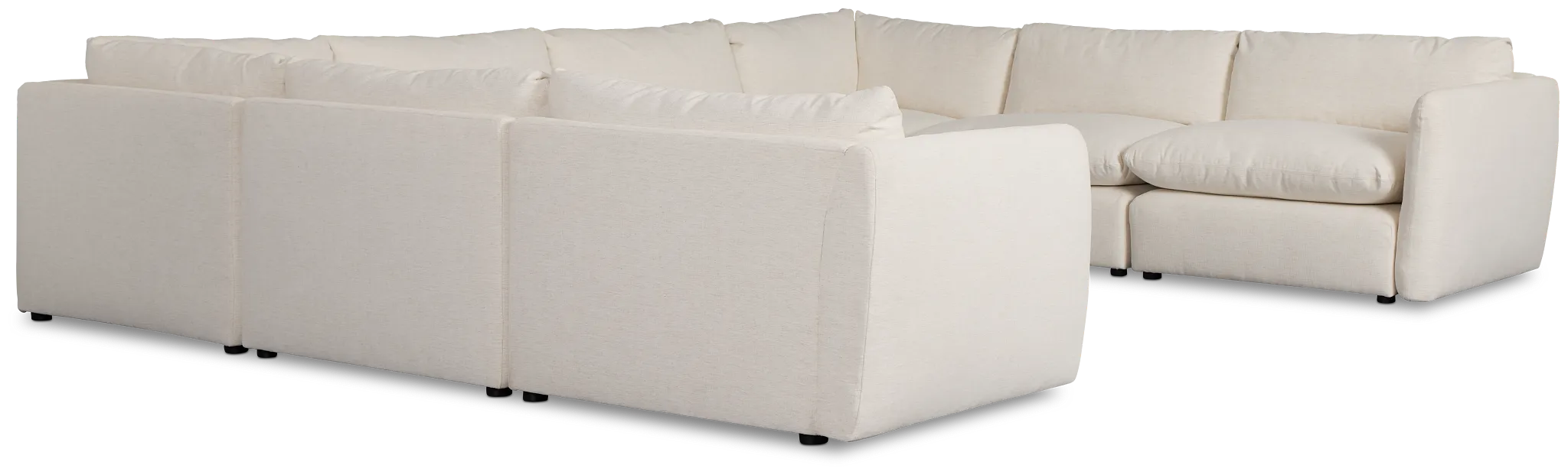 Serena White Fabric 8-piece Modular Sectional