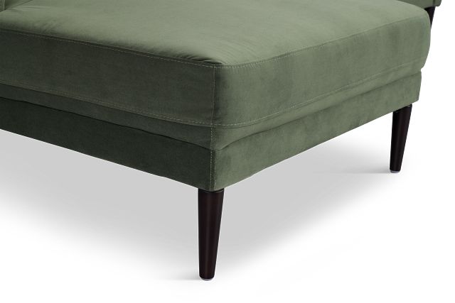 Nala Green Velvet Left Chaise Sectional