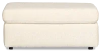 Maxwell Light Beige Fabric Ottoman