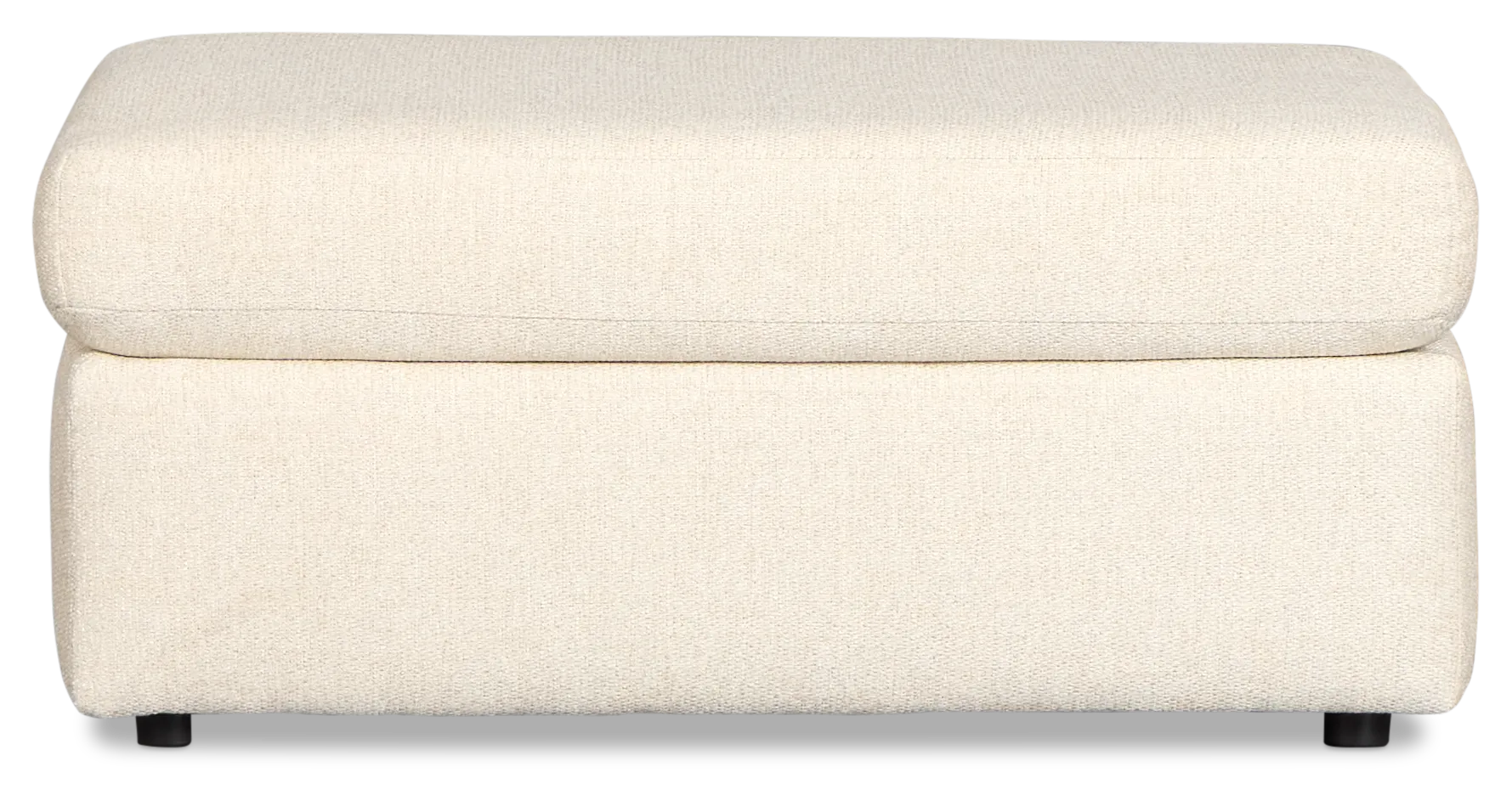 Maxwell Light Beige Fabric Ottoman
