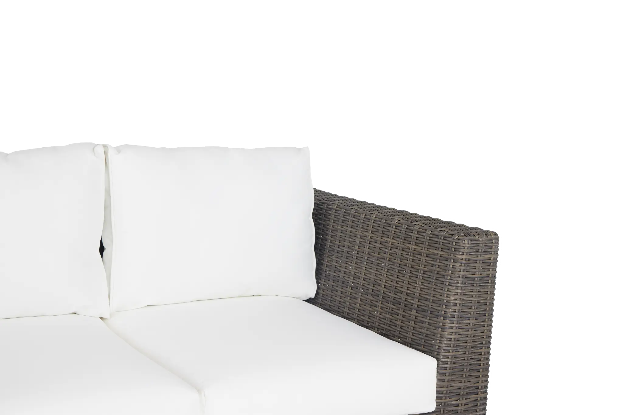 Tulum White Woven Sofa W/ 3 Cushion Tulum White Woven Sofa W/ 3 Cushion