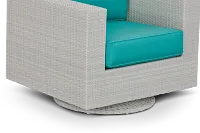 Biscayne Dark Teal Swivel Chair