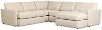 Maxwell Light Gray Fabric Medium Right Chaise Sectional
