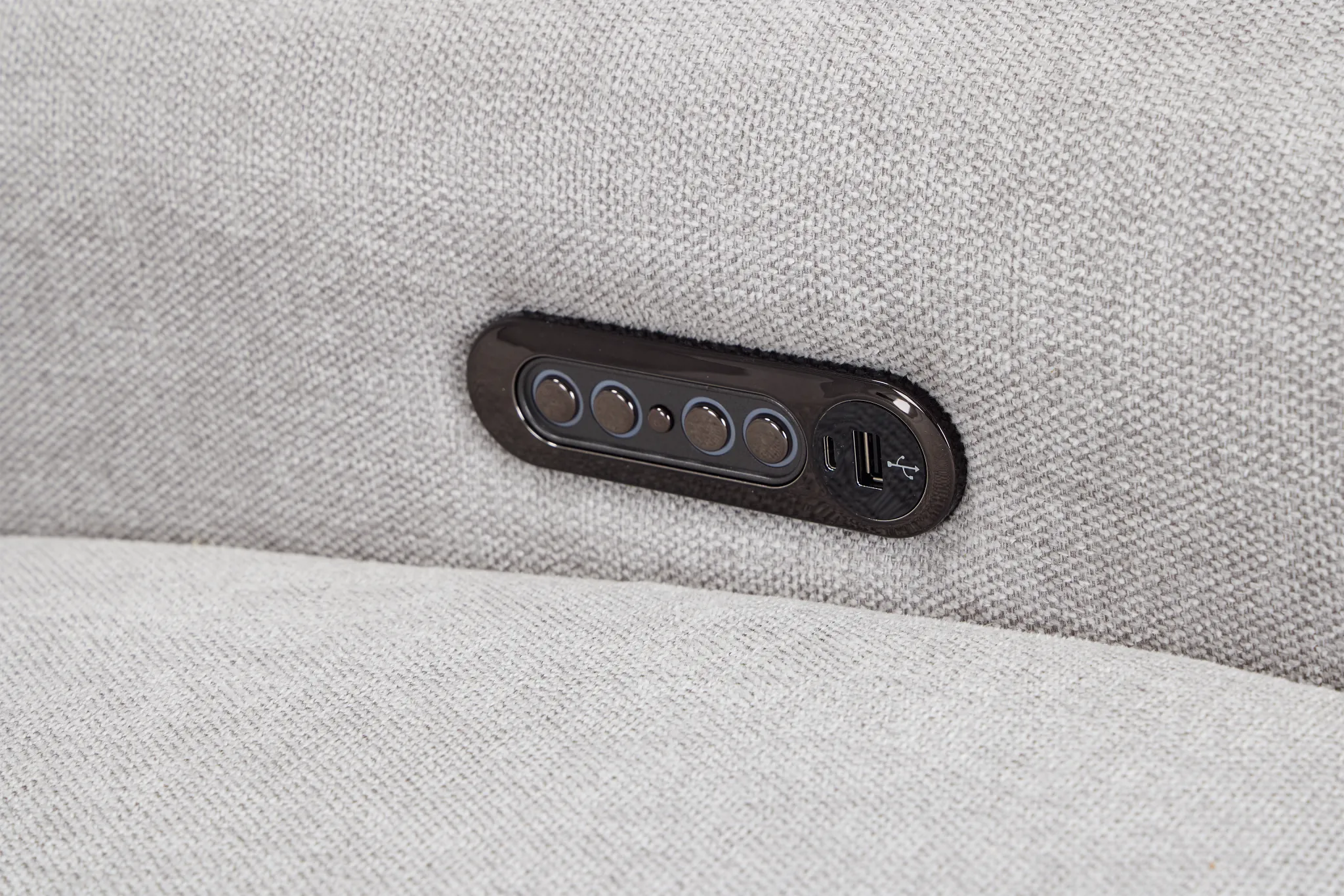 Callum Light Gray Storage Small Right Power Chaise Sleeper Sectional