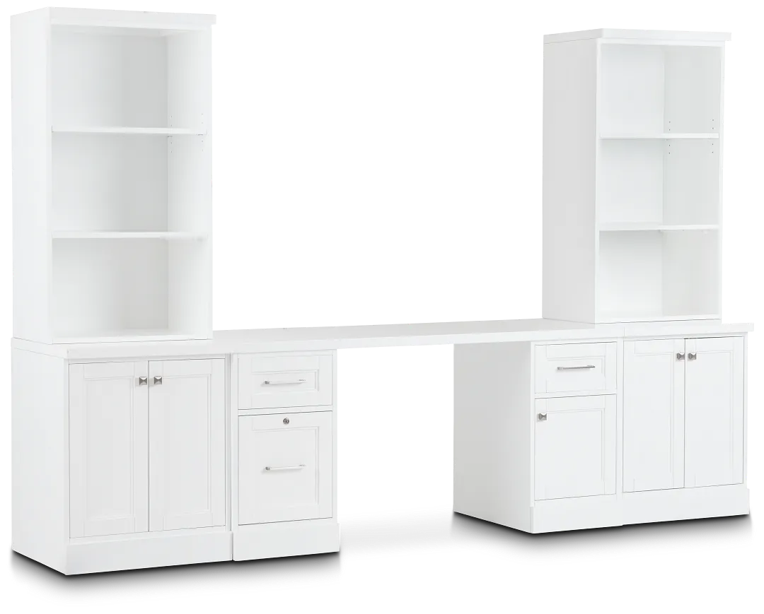 Newport White Door Wall Desk