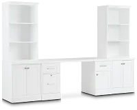 Newport White Door Wall Desk