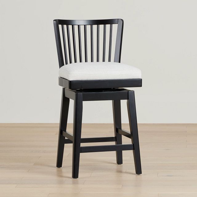 Southlake Black 24" Swivel Barstool