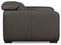 Kieran Dark Brown Lthr/vinyl Power Recliner With Power Headrest