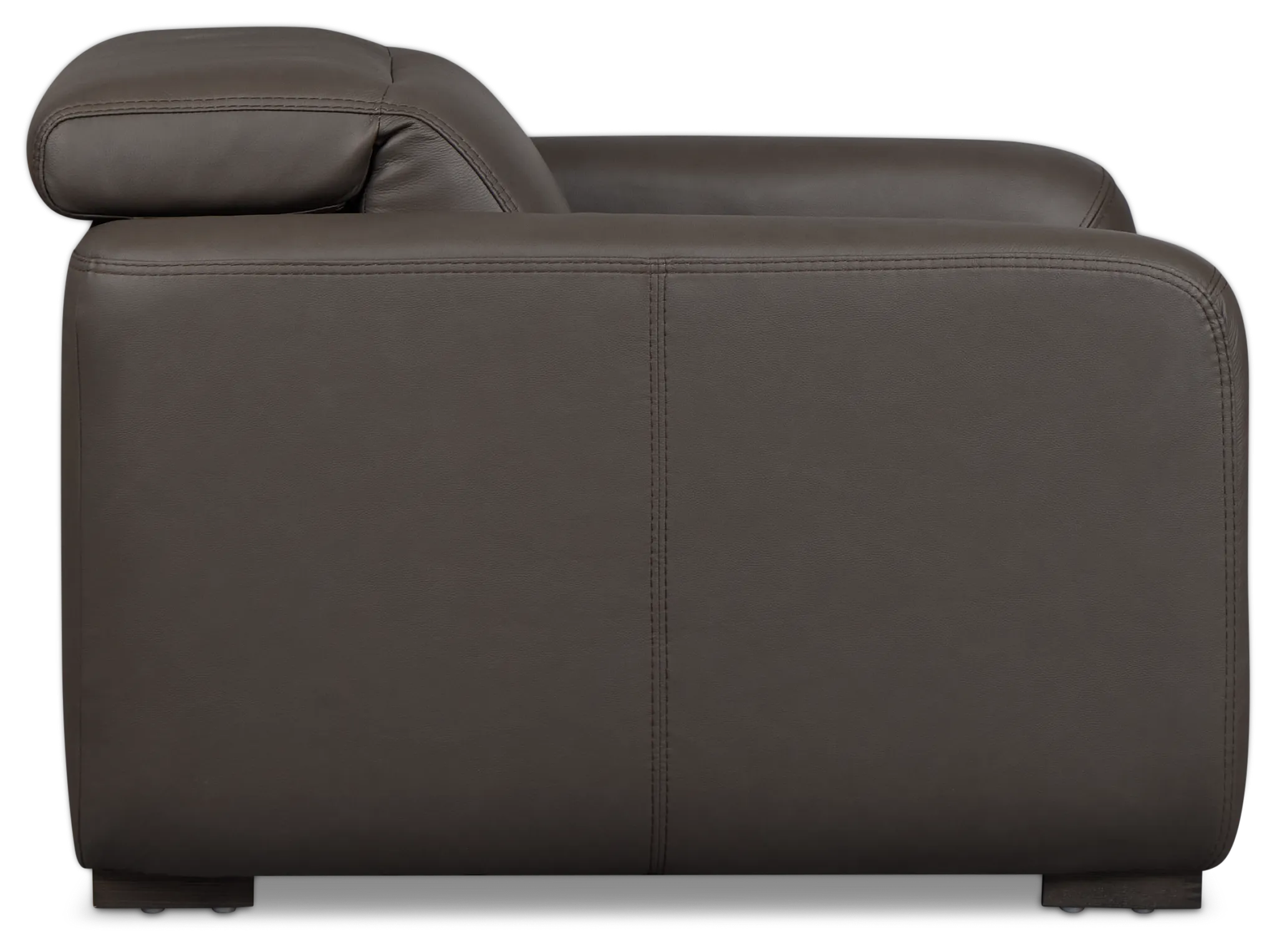 Kieran Dark Brown Lthr/vinyl Power Recliner With Power Headrest