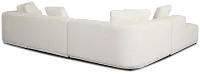 Catalina White Fabric Medium Right Chaise Sectional