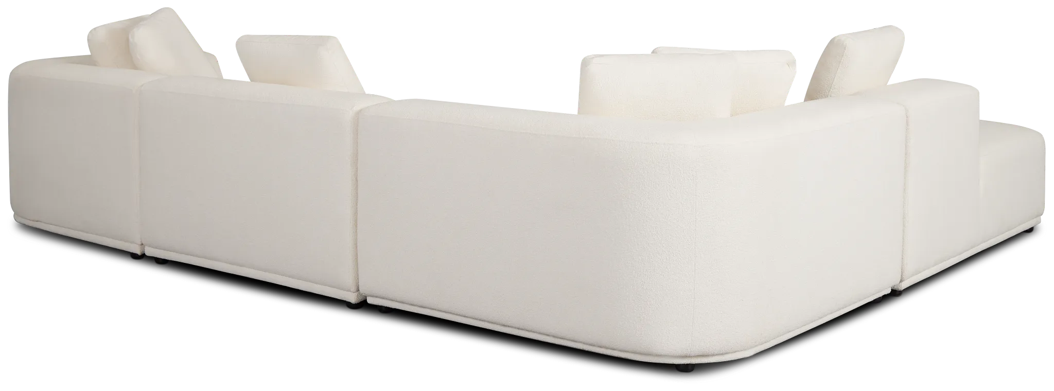 Catalina White Fabric Medium Right Chaise Sectional