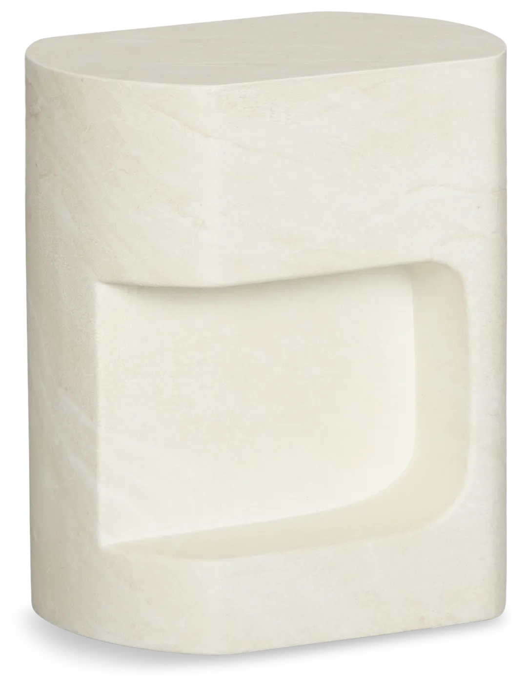 Layla White Curved End Table