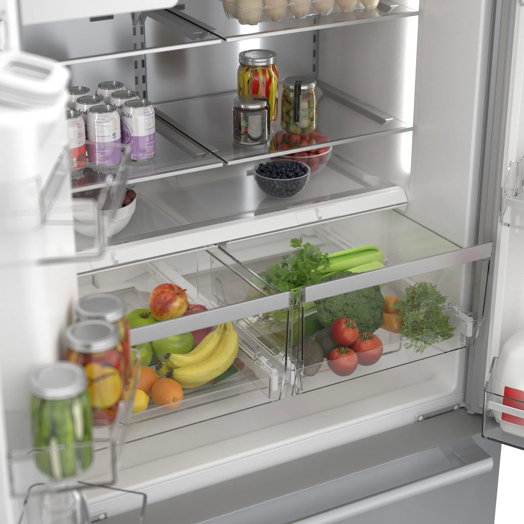 Bosch 500 Series Stainless Steel 36" French Door Refrigerator