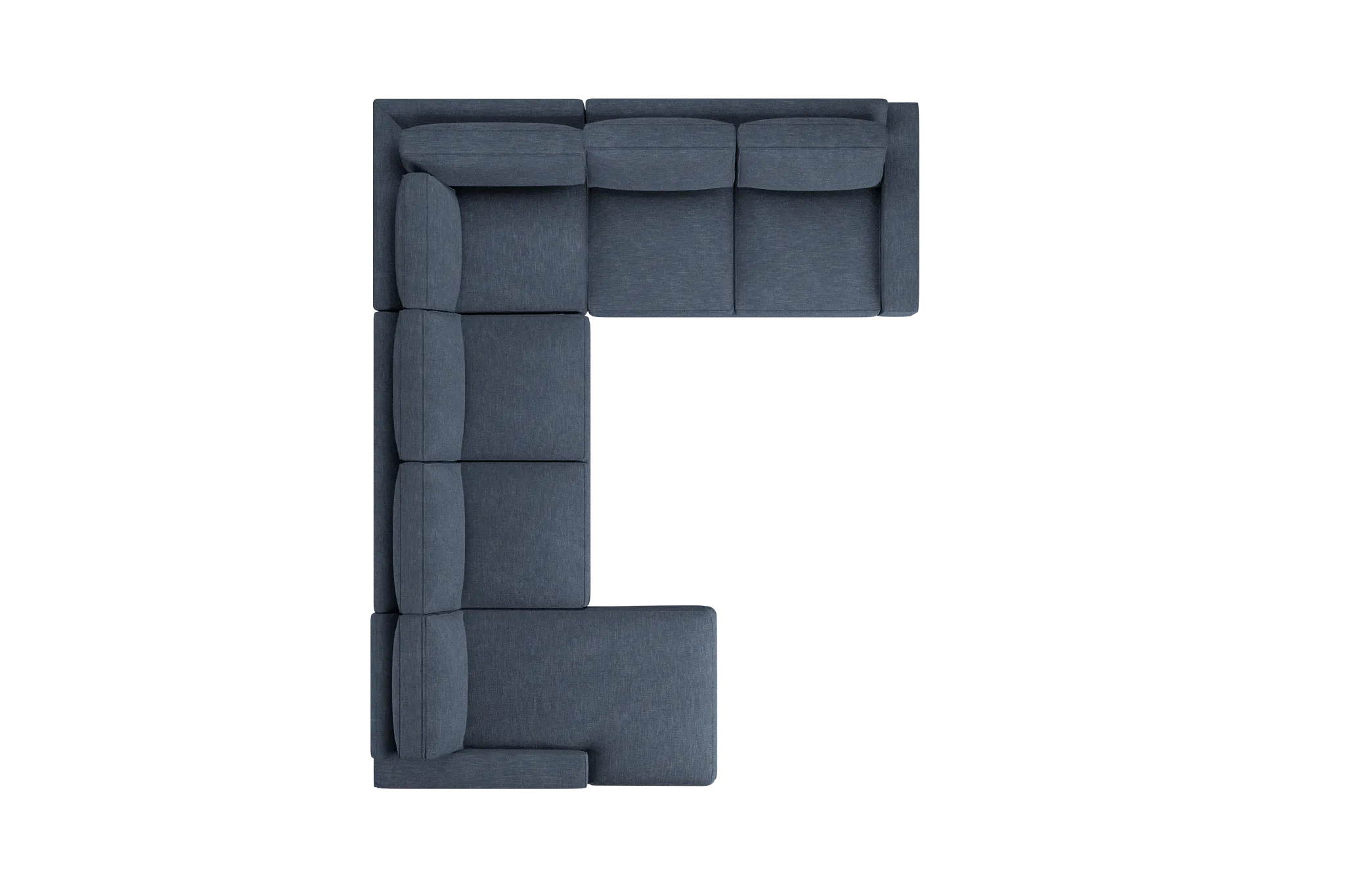 Edgewater Elevation Dark Blue Medium Left Chaise Sectional