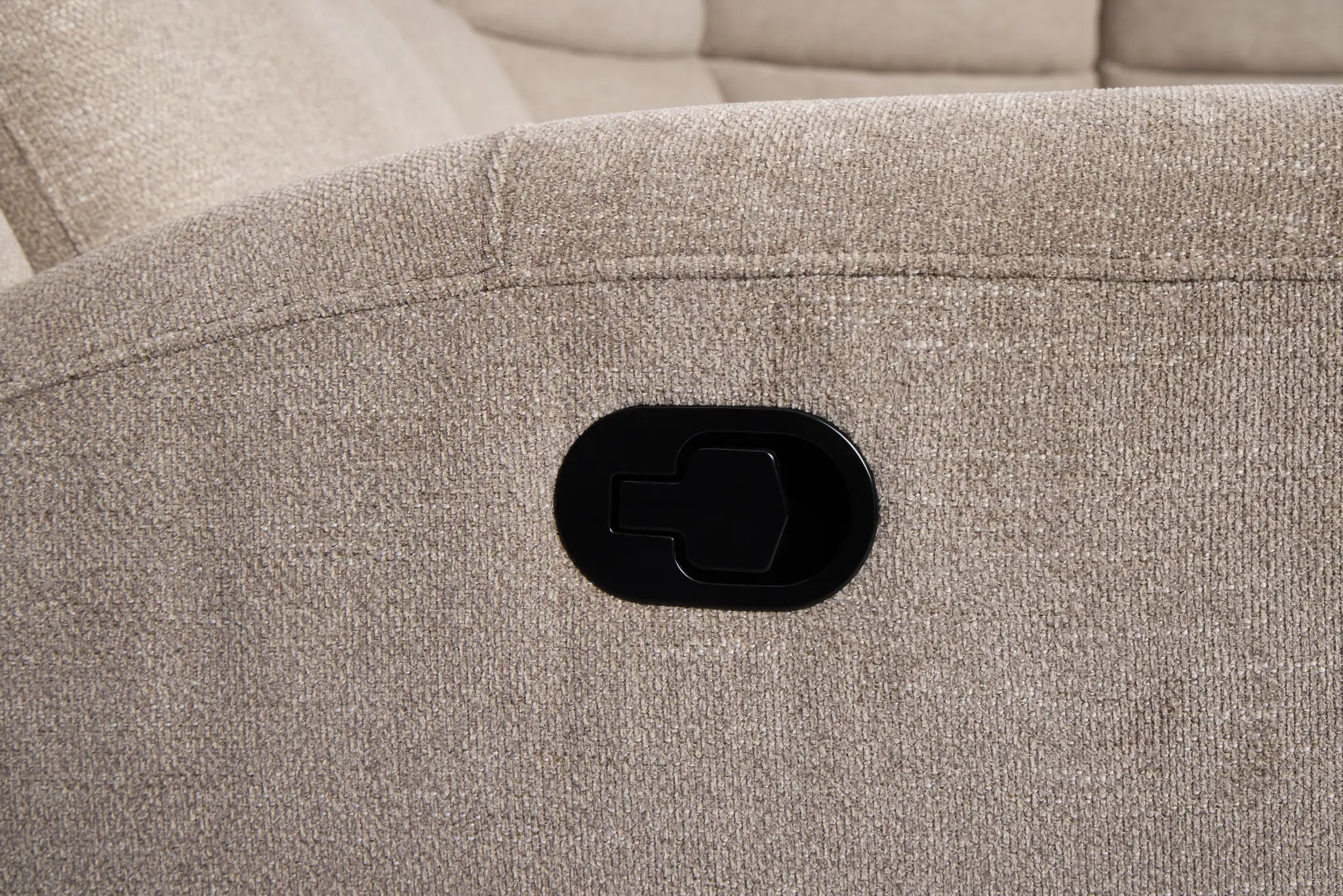 Walker Beige Fabric Large Dual Manually Reclining Two-arm Sectional Walker Beige Fabric Large Dual Manually Reclining Two-arm Sectional