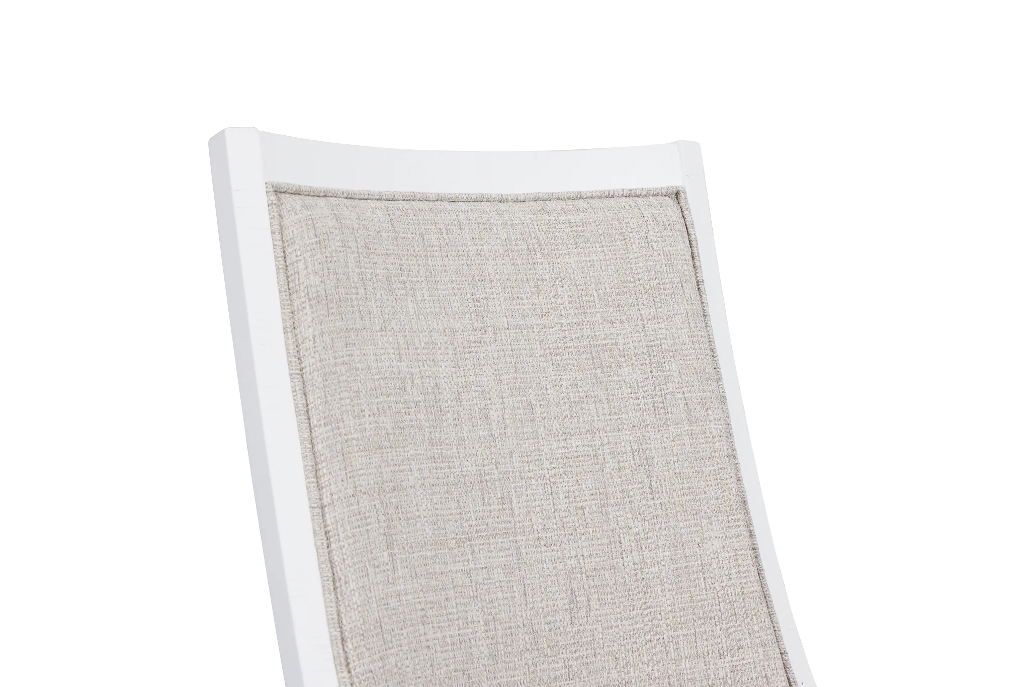 Heron Cove White Curved Upholstered Side Chair