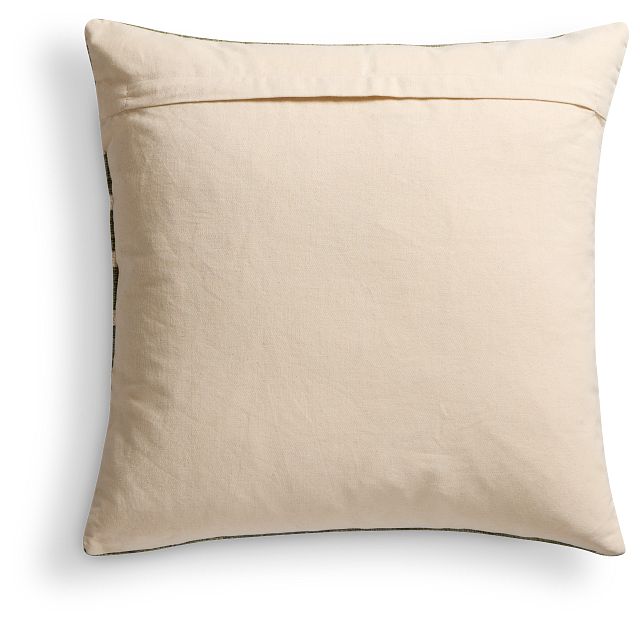 Fielda Green 22" Square Accent Pillow