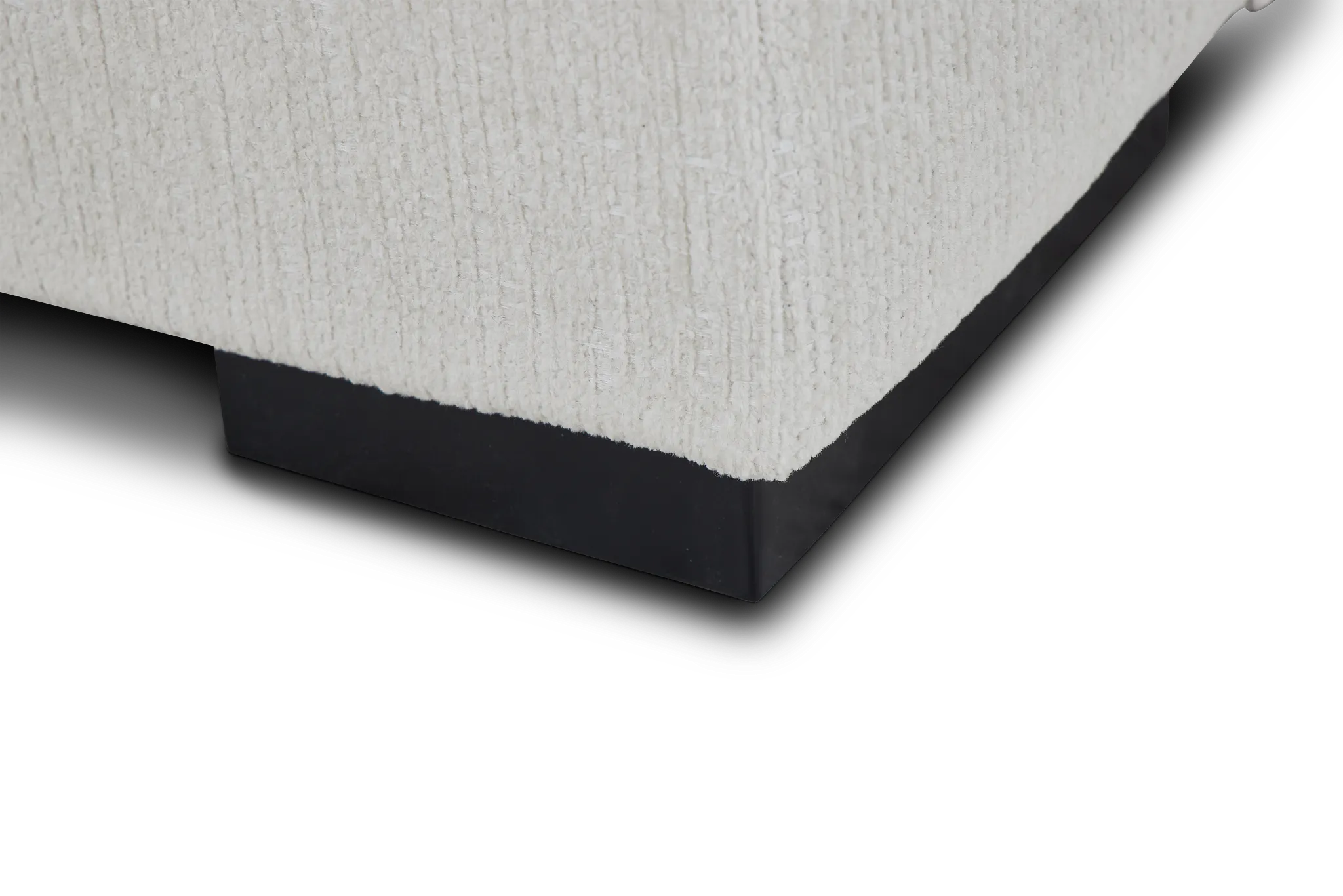 Blakely White Fabric Small Right Bumper Sectional