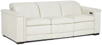 Ainsley White Leather Power Reclining Sofa