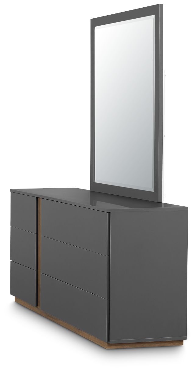 Brasilia Gray Dresser & Mirror