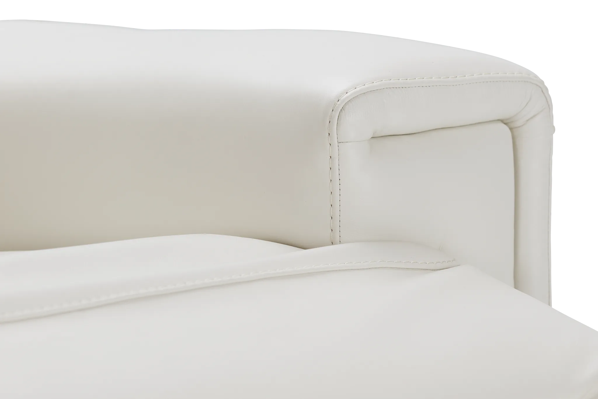 Porto White Lthr/vinyl Power Recliner With Power Headrest