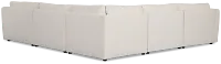 Serena White Fabric 6-piece Modular Sectional