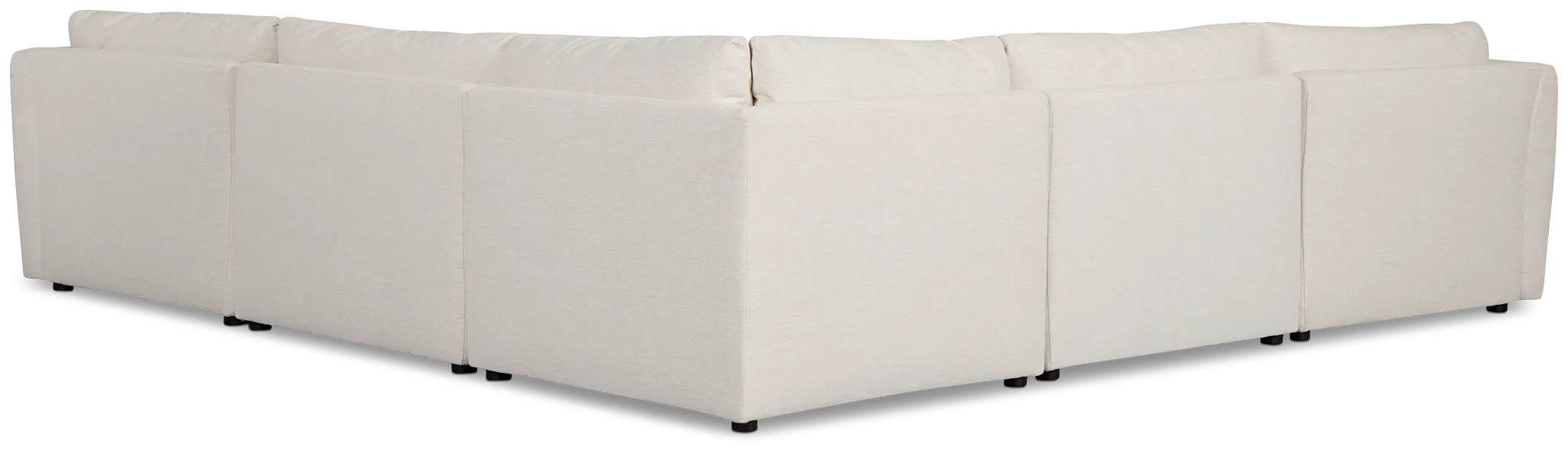 Serena White Fabric 6-piece Modular Sectional