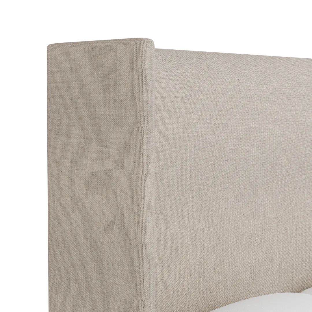 Captiva Linen Beige 60" Upholstered Shelter Bed