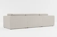 Destin Revenue Beige Fabric 5pc Bumper Sectional