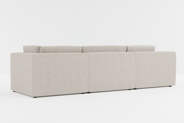 Destin Revenue Beige Fabric 5pc Bumper Sectional