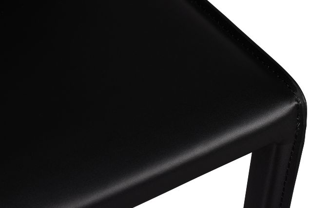 Lugo Black 30" Upholstered Barstool