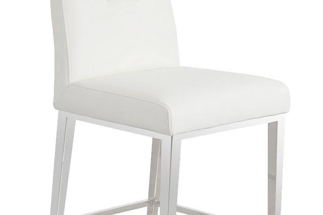 Alameda White 30" Upholstered Barstool