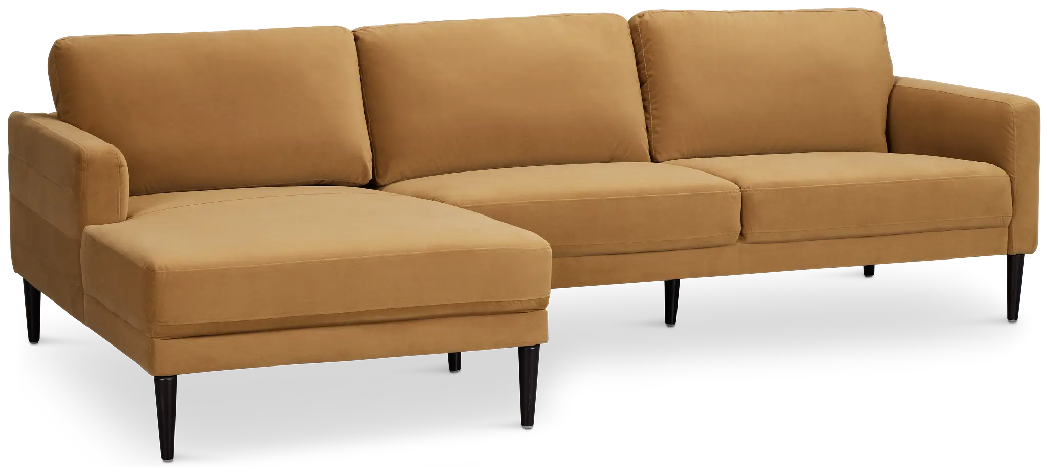 Nala Light Brown Velvet Left Chaise Sectional Nala Light Brown Velvet Left Chaise Sectional