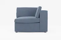 Destin Maguire Blue Fabric Corner Chair