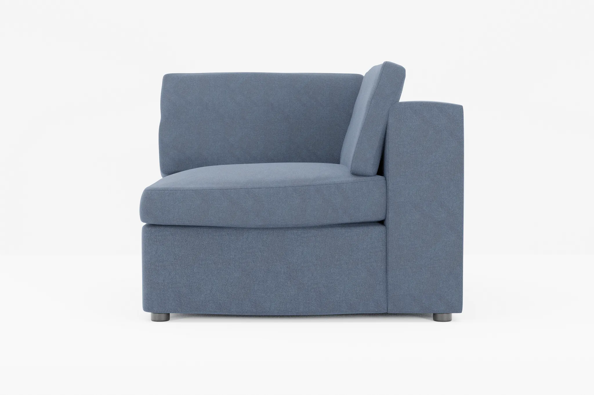 Destin Maguire Blue Fabric Corner Chair