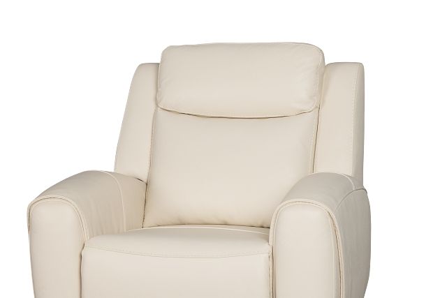 Walker Ivory Lthr/vinyl Recliner