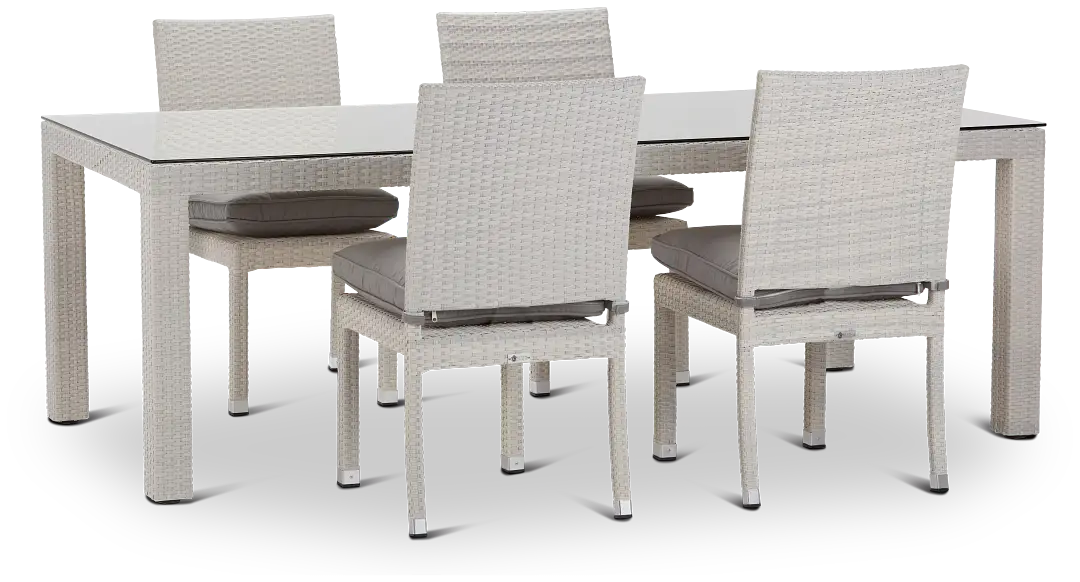 Bahia Gray 84" Rectangular Table & 4 Chairs Bahia Gray 84" Rectangular Table & 4 Chairs