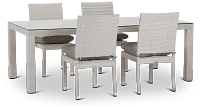 Bahia Gray 84" Rectangular Table & 4 Chairs