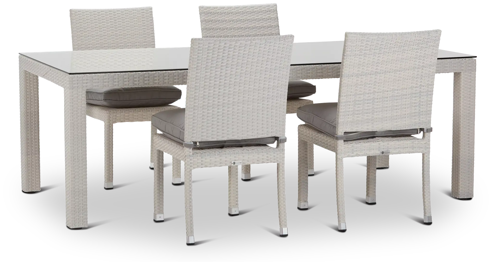 Bahia Gray 84" Rectangular Table & 4 Chairs Bahia Gray 84" Rectangular Table & 4 Chairs