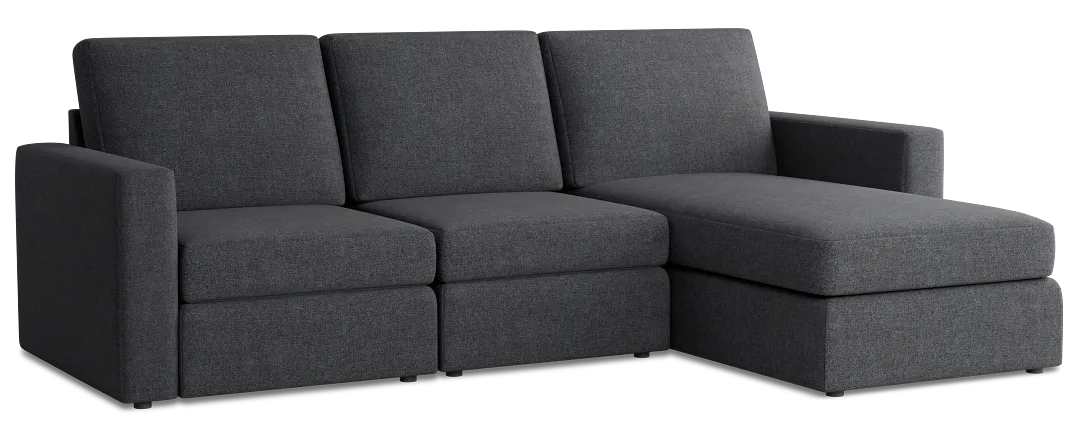 Citymod Dark Gray Fabric Small Right Chaise Sectional