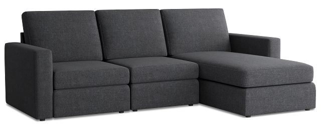 Citymod Dark Gray Fabric Small Right Chaise Sectional