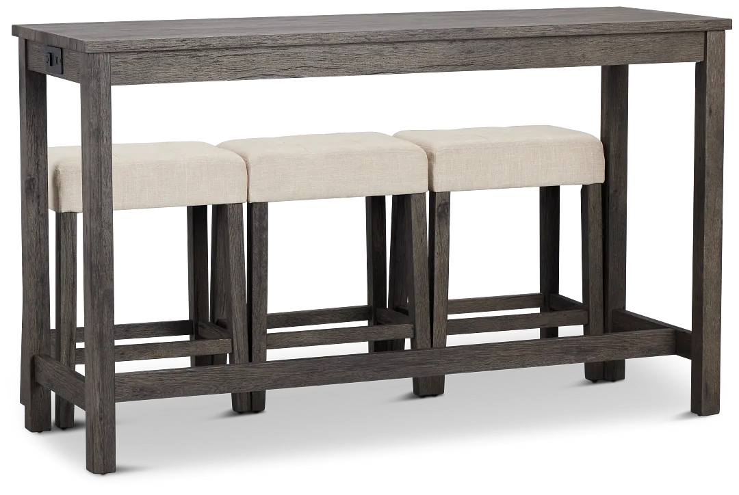 Robin Gray High Table & 3 Barstools