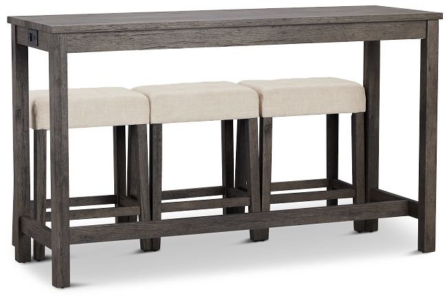 Robin Gray High Table & 3 Barstools