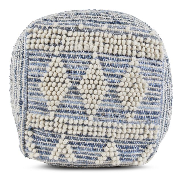 Belo Blue Accent Pouf