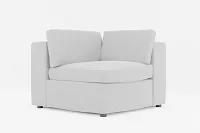 Destin Suave Gray Fabric Corner Chair
