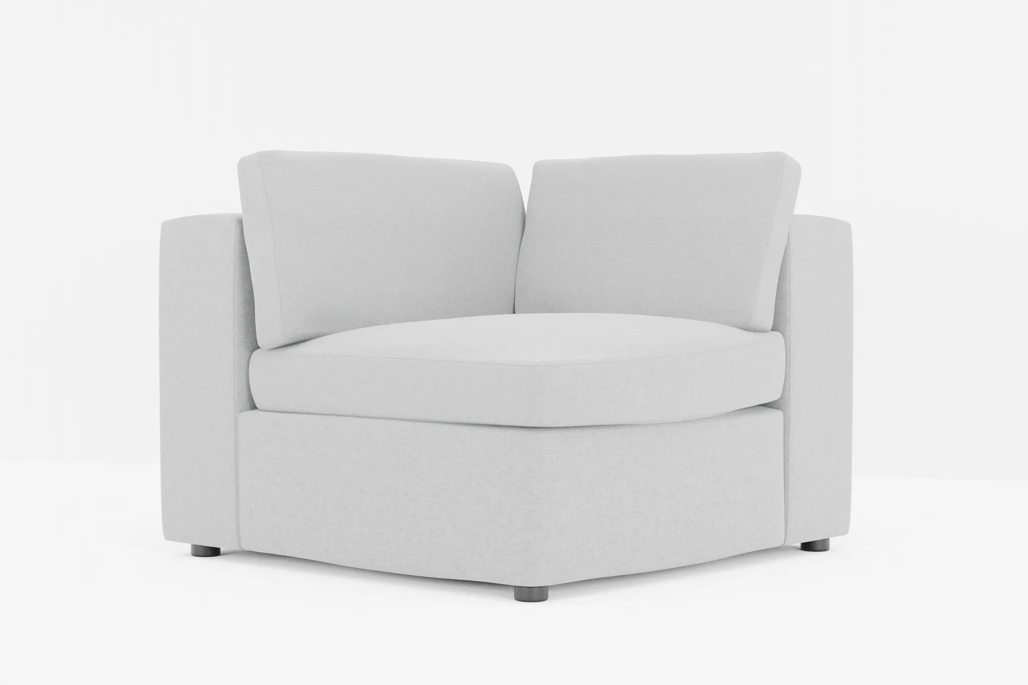 Destin Suave Gray Fabric Corner Chair