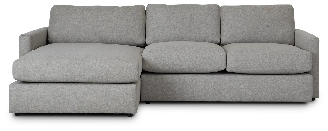 Noah Khaki Fabric Small Left Chaise Sectional