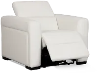 Melody White Micro Power Recliner