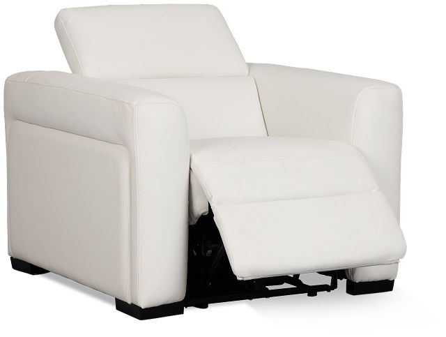 Melody White Micro Power Recliner
